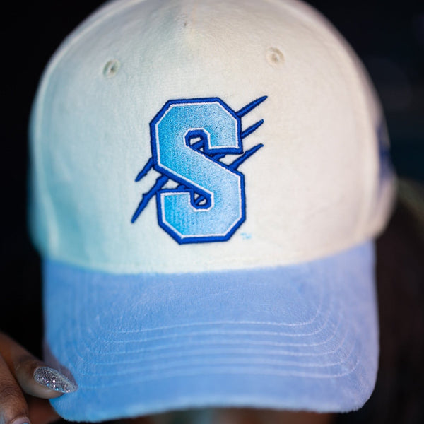 SPELMAN COLLEGE VELVET TRUCKER SNAPBACK